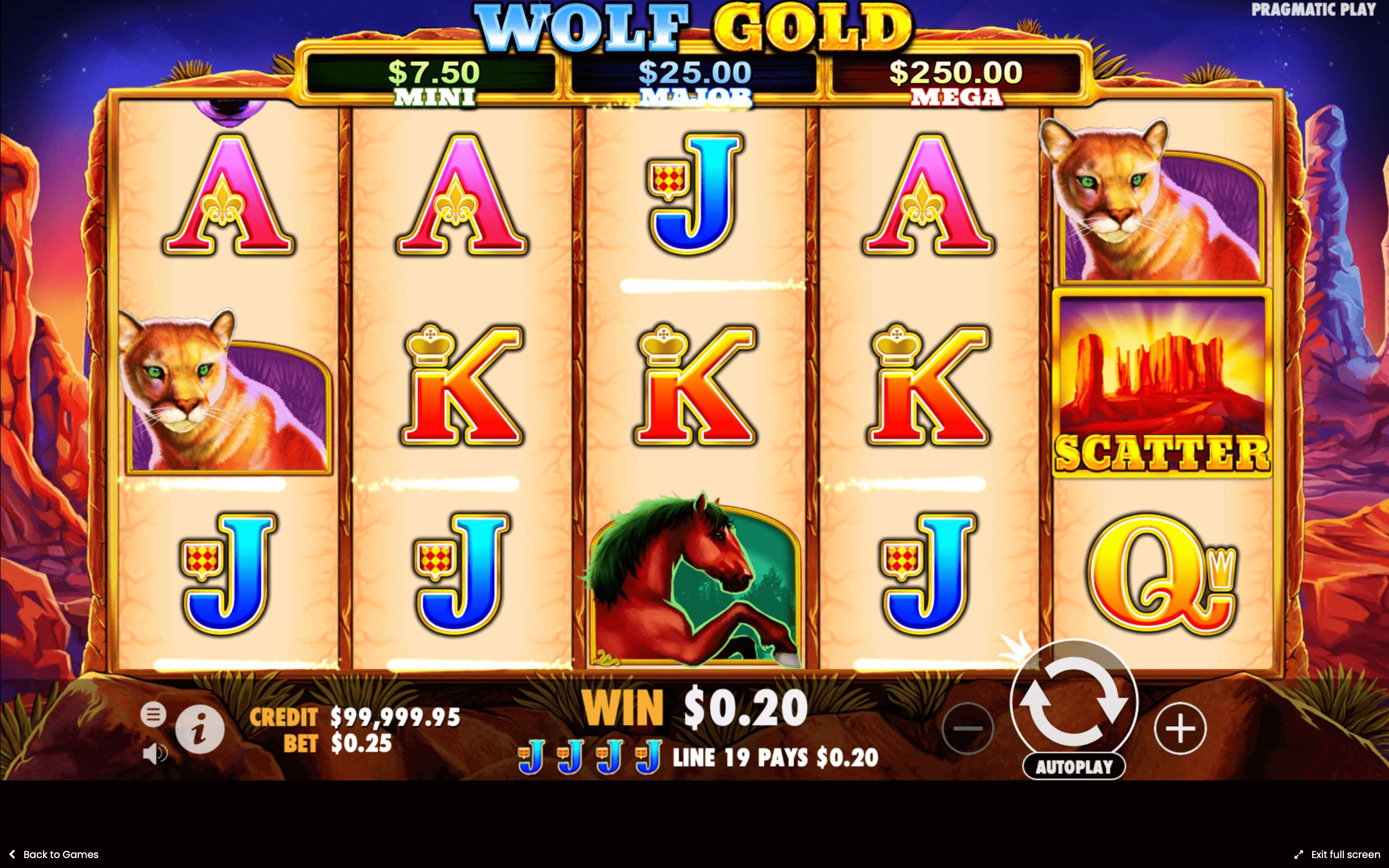 wolf gold win